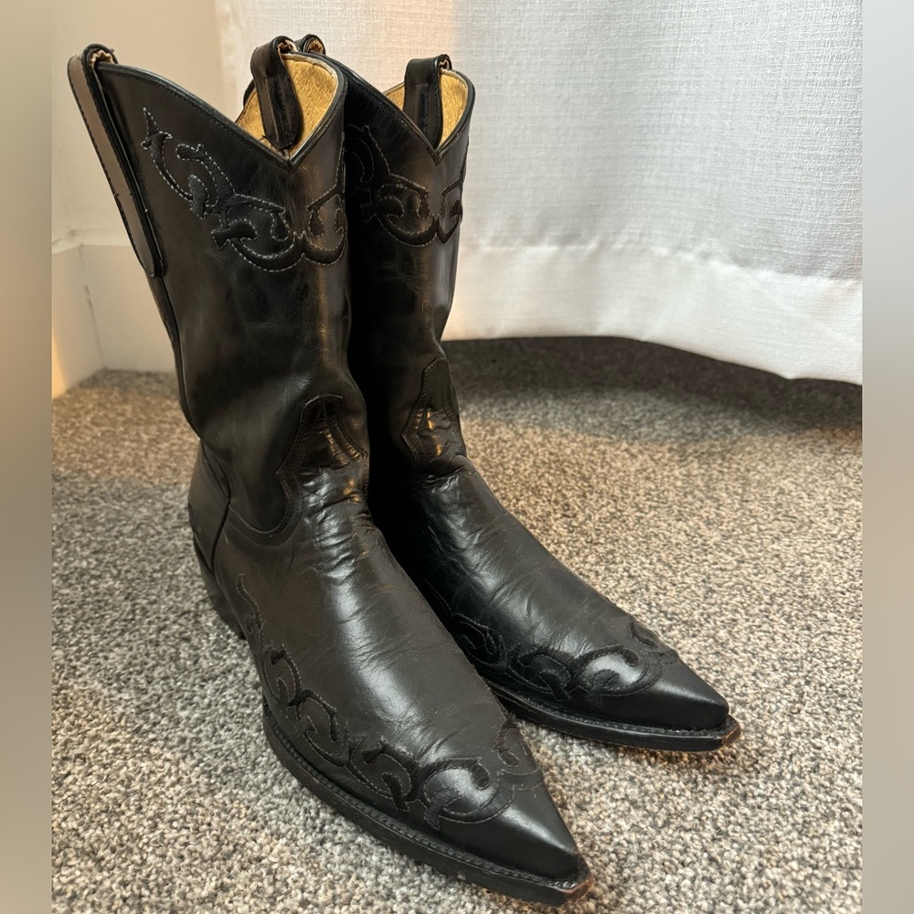 Old Gringo Yippee Kiyay Men’s Cowboy Boots Black Leather 10D